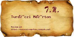 Turóczi Márton névjegykártya
