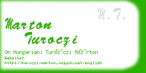 marton turoczi business card