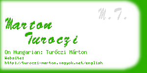marton turoczi business card